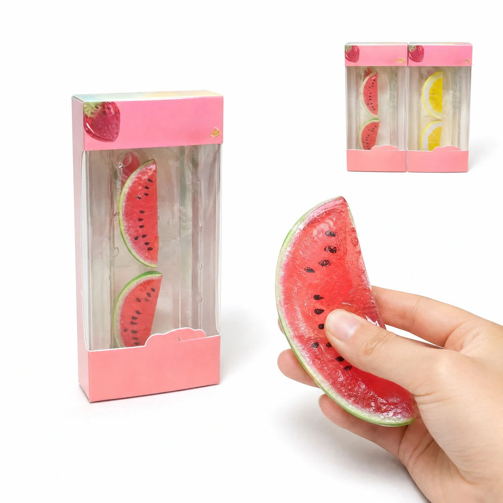 Long Rectangular Fruit Stress-relieving Toy Clear Ice Cubes Slow-rising Fidget Fun Toy for Adult Creative Holiday Halloween Gift Qme