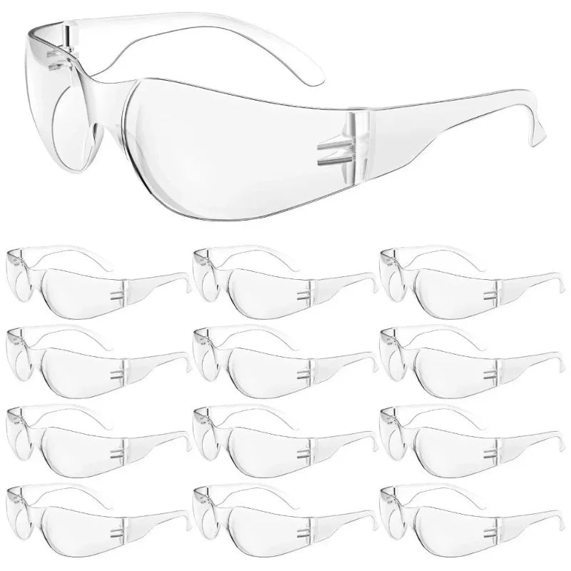 10PCS Safety Goggles Anti-Splash Anti-Dust Impact Resistant for Industrial Grinding Lab Riding Windproof Eye Protection Qme