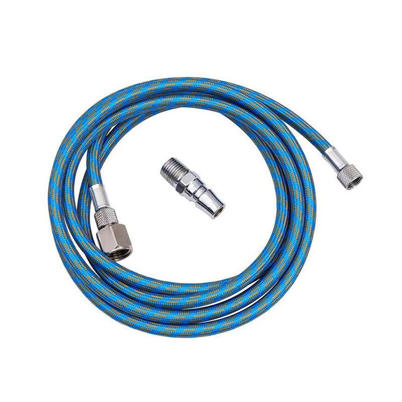 ^180cm Nylon Braided Airbrush Air Hose Spray Pen Nylon Airbrush Air Hose Tube Fits Most Brand 1/8" BSP Adpter Qme