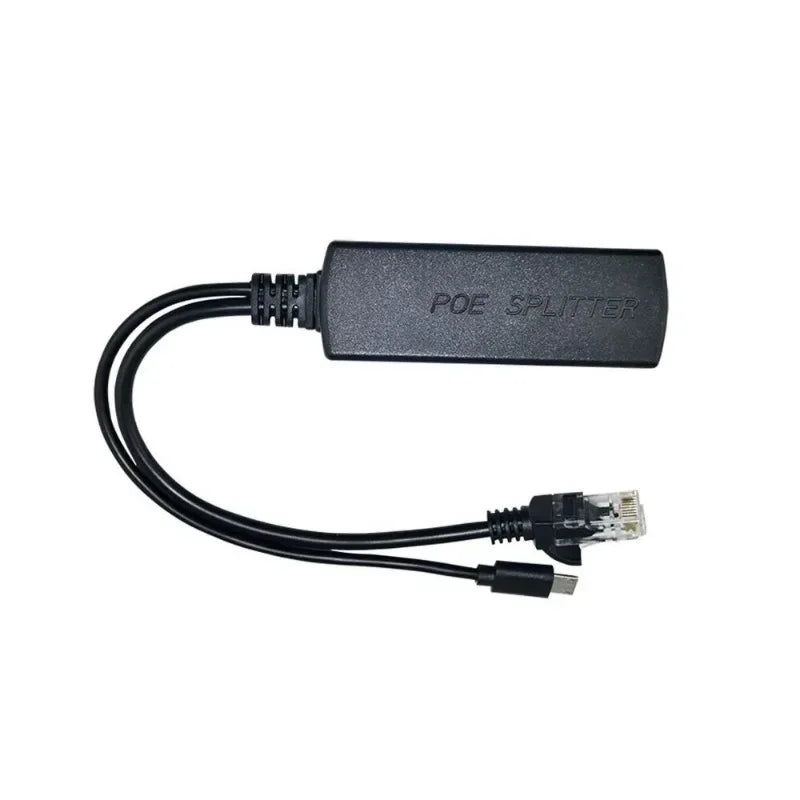 ESCAM 2.5KV Anti-interference Power Over Ethernet 48V To 5V 2.4A 12W Active POE Splitter Micro USB Plug for Raspberry Pi CCTV Qme