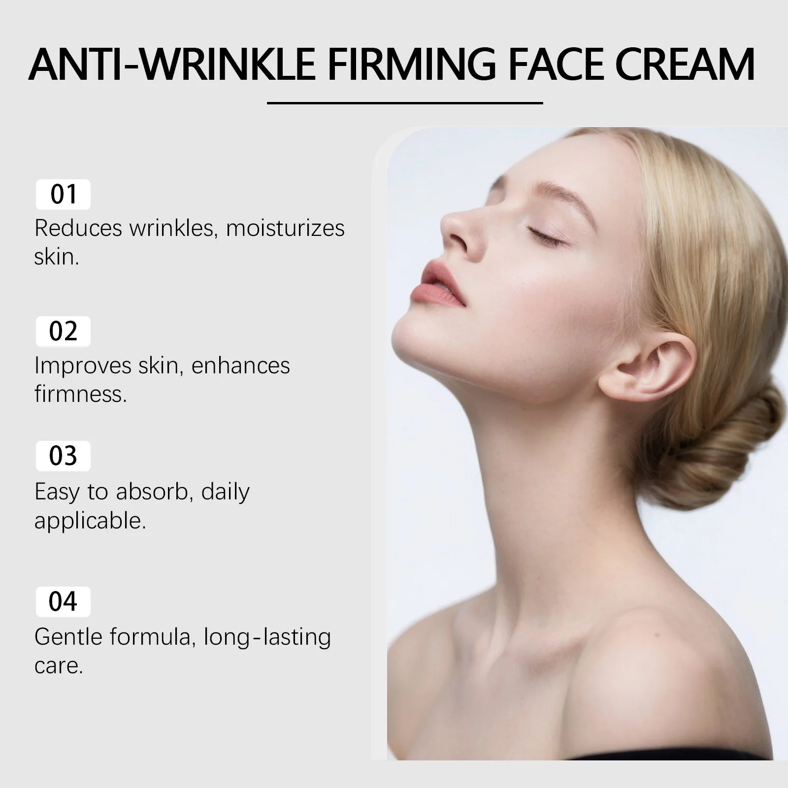 Collagen Faded Wrinkle Firming Face Cream Shine Skin Hyaluronic Acid Shrink Pore Smooth Tightening Fine Lines Moisturizing Cream Qme