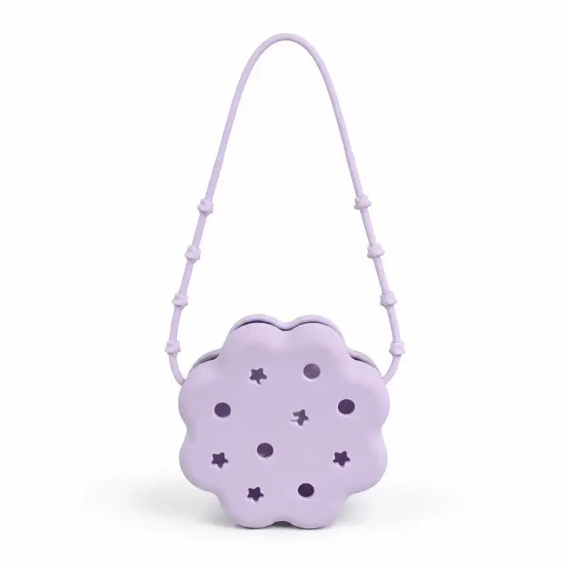 Silicone Soap Bag Hanging Aroma Beads Storage Box Hollow Water Draining Fragrance Holder For Bathroom Closet Car Home Use Qme Purple