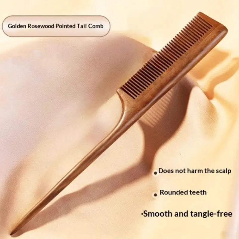 Natural Sandalwood Fine Tooth Comb Ideal Smooth Hair Scalp Care Qme
