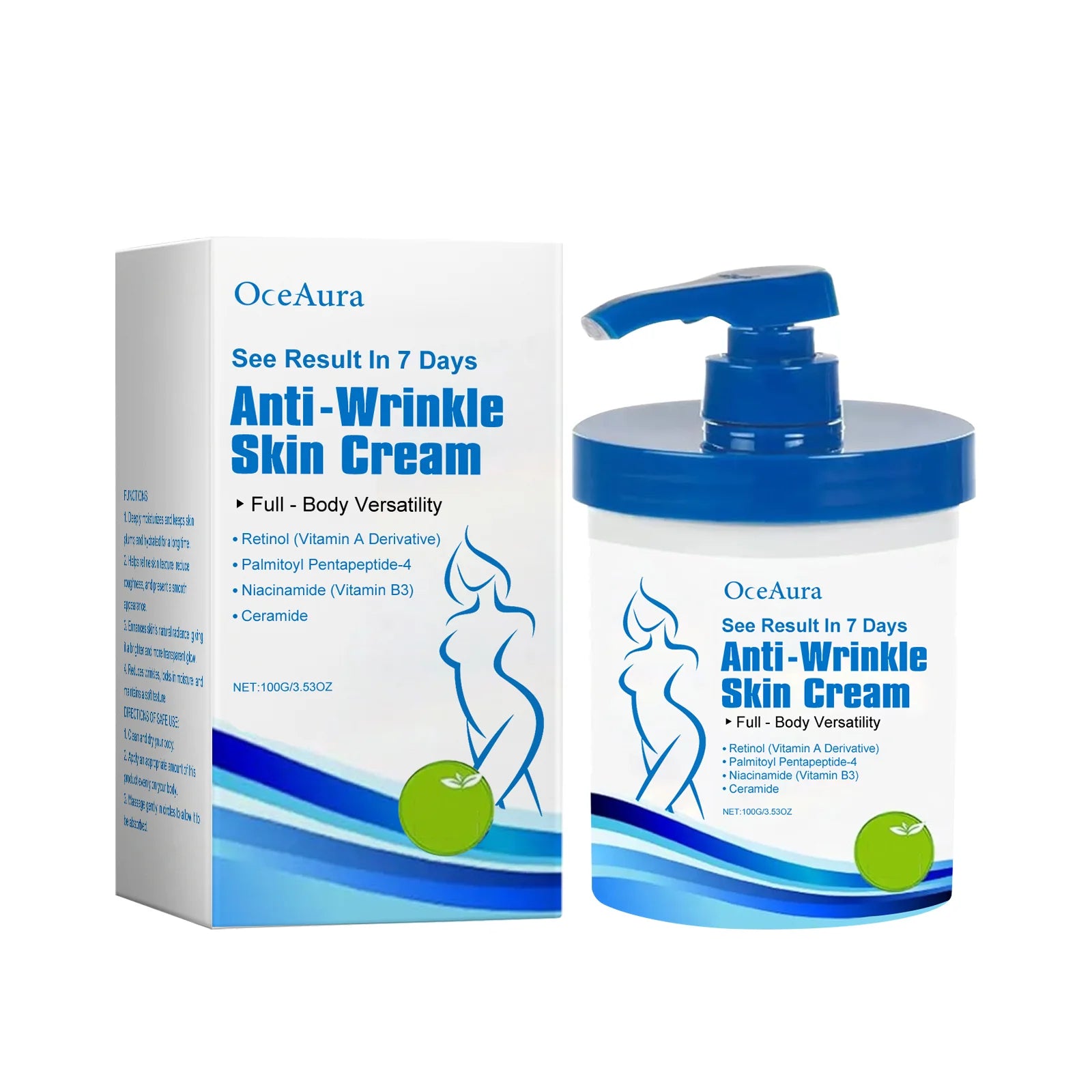 Oceaura Anti-wrinkle Cream Retinol Pore Tightening Silky Refreshing Qme 100g