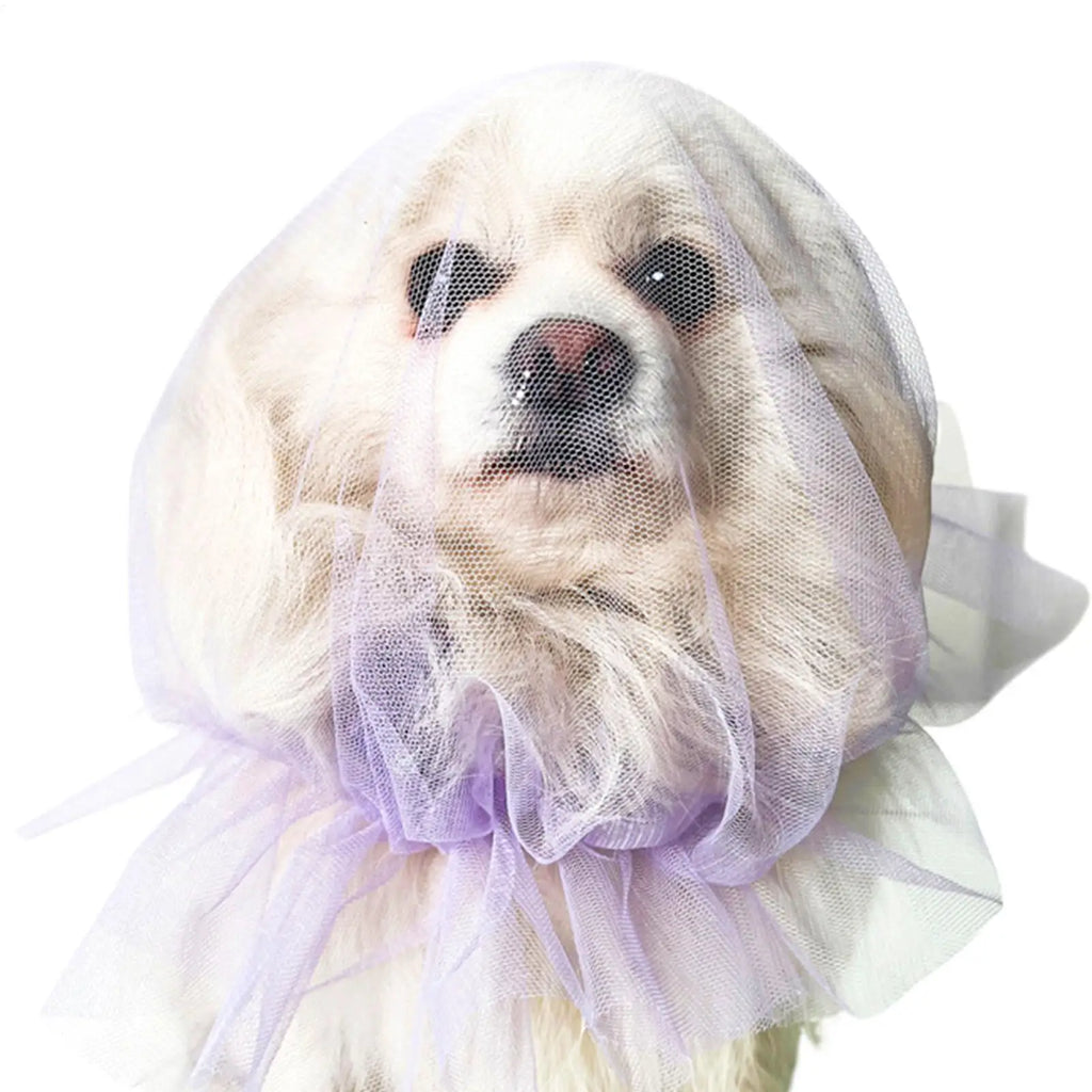 Dog Mouth Cover Breathable Soft Mesh Protector Dog Anti Eating Head Mouth Cover for Small Medium Breed Doggy Kitten Outdoor Home Qme