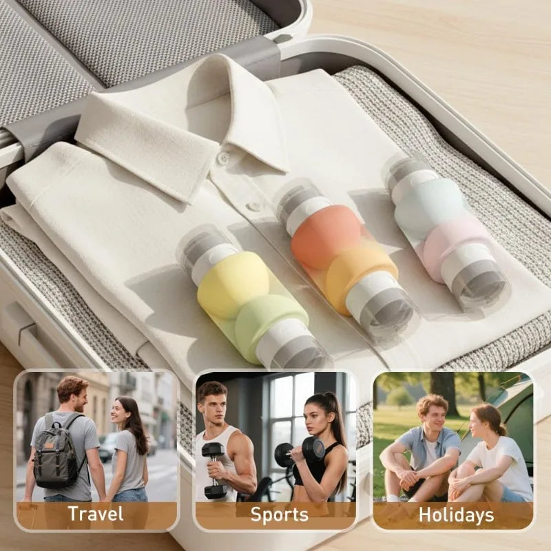 Premium Silicone Travel Dispenser Bottle Leak Proof Refillable Qme