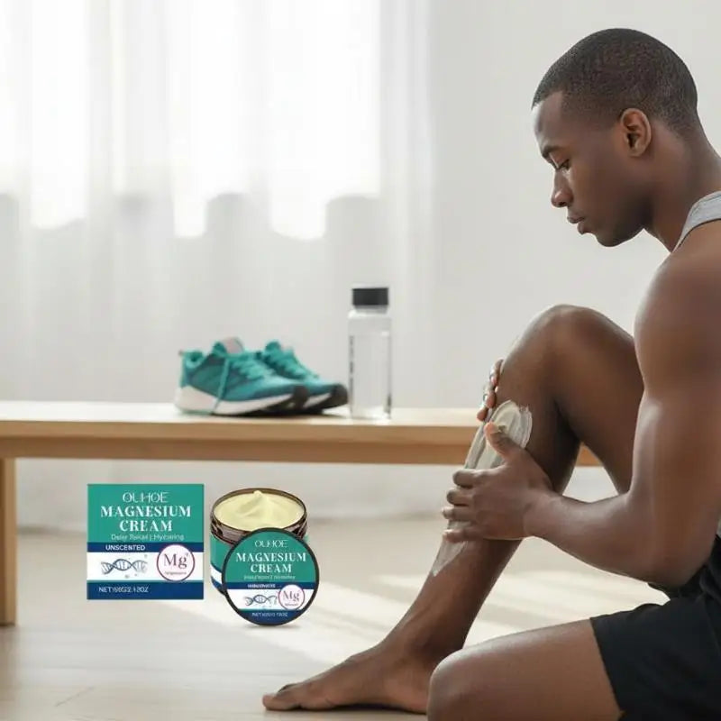 Calming Magnesium Body Cream Sore Muscles Enhanced Nourishing Massage Qme