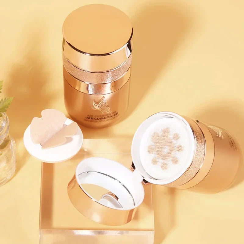 Air Cushion BB Cream Butterfly Powder Puff Moisturizing Foundation Qme