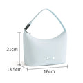 A Handheld Crossbody Striped Cooler Lunch Box Bag Lightweight Waterproof Reusable Bento Bag Outdoor Travel Picnic Food Carrier Qme blue