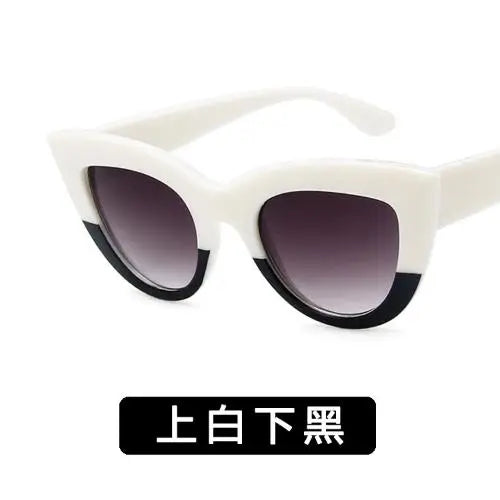 Cat Eye Fashion Sunglasses Woman Vintage Luxury Brand Designer Black Glasses Sun Glasses for Female UV400 Eyewear Shades Qme BH