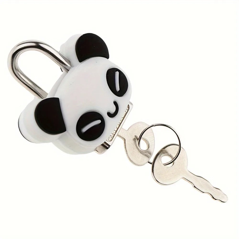 3/4pcs Mini Padlock Safety Lock With Key, Cute Cartoon Doll, Animal Padlock, Children's Gift Qme