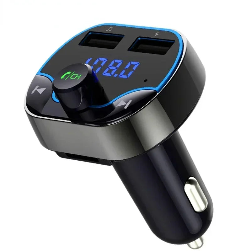 12V Dual USB Car Charger Car MP3 Player Car FM Transmitter Fast Charging Support Voice Broadcasting Navigation Voltage Testing Qme Standard