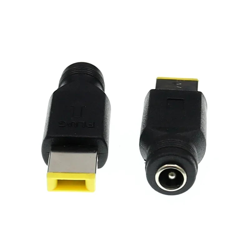 DC 5.5x2.1mm Female To Square Plug 20V Power Converter Socket Connector for Lenovo ThinkPad AC Power Adapter Charger Supply Qme