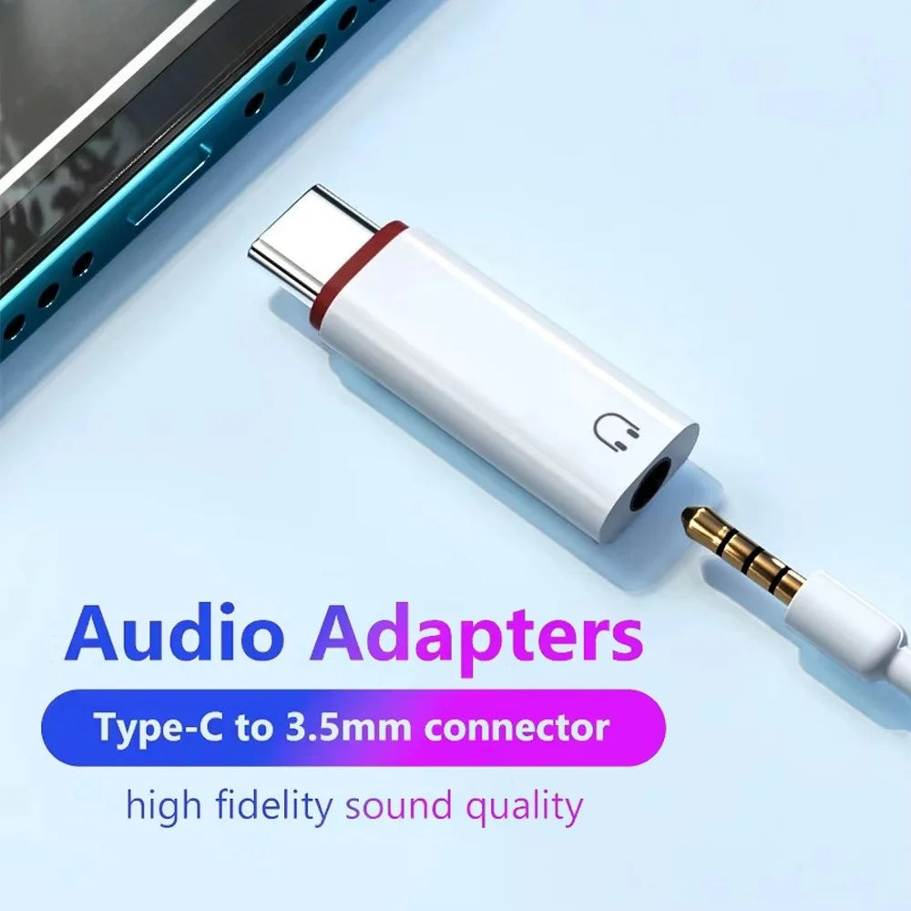 Type-C Male to 3.5mm Female Aux Audio Adapter USB C to 3.5mm Jack Wired Headphones Converter For iPhone15 Samsung Galaxy S23 S22 Qme