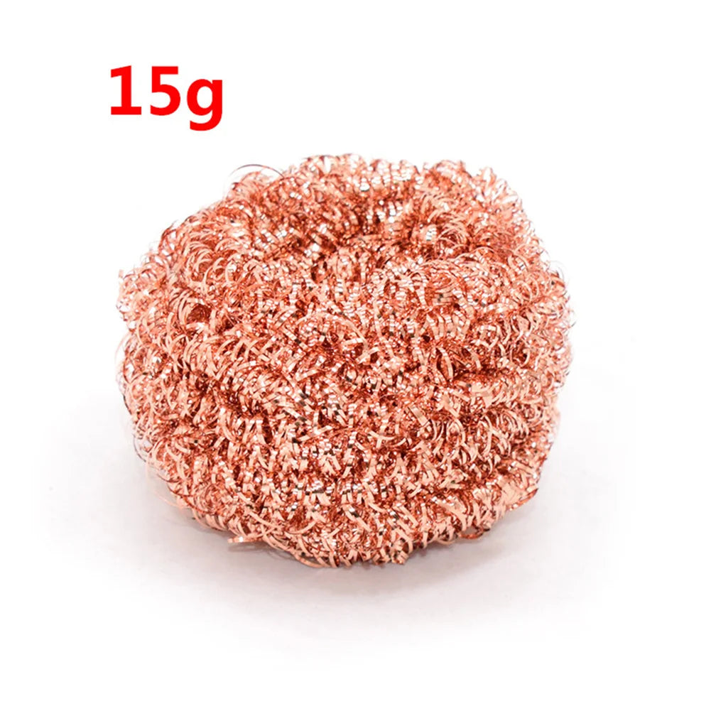 10PCS Copper Metal Wire Sponge Ball Iron Tip Nozzle Cleaner Slag Remover Cleaning Ball Desoldering Soldering Iron Mesh Filter Qme