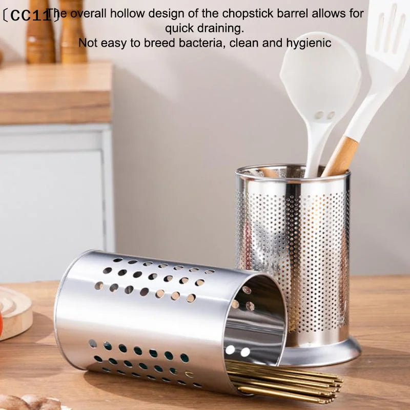 Stainless Steel Cutlery Holder Chopstick Storage Organizer Container Qme