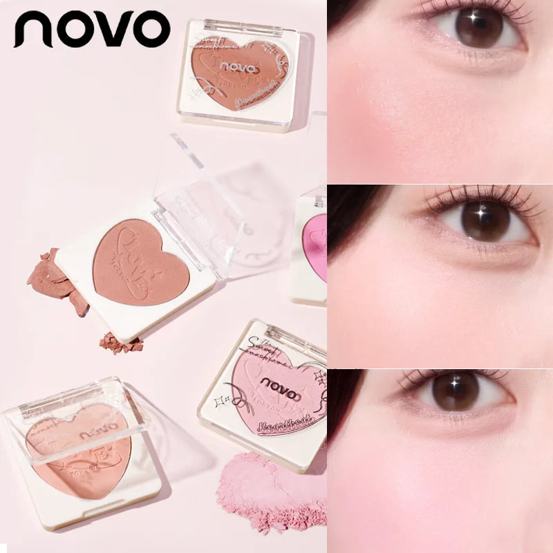 Cheek blush, mixed colors, powder blush, contouring and highlighting the face, sparkling or matte, lightweight, smooth Qme