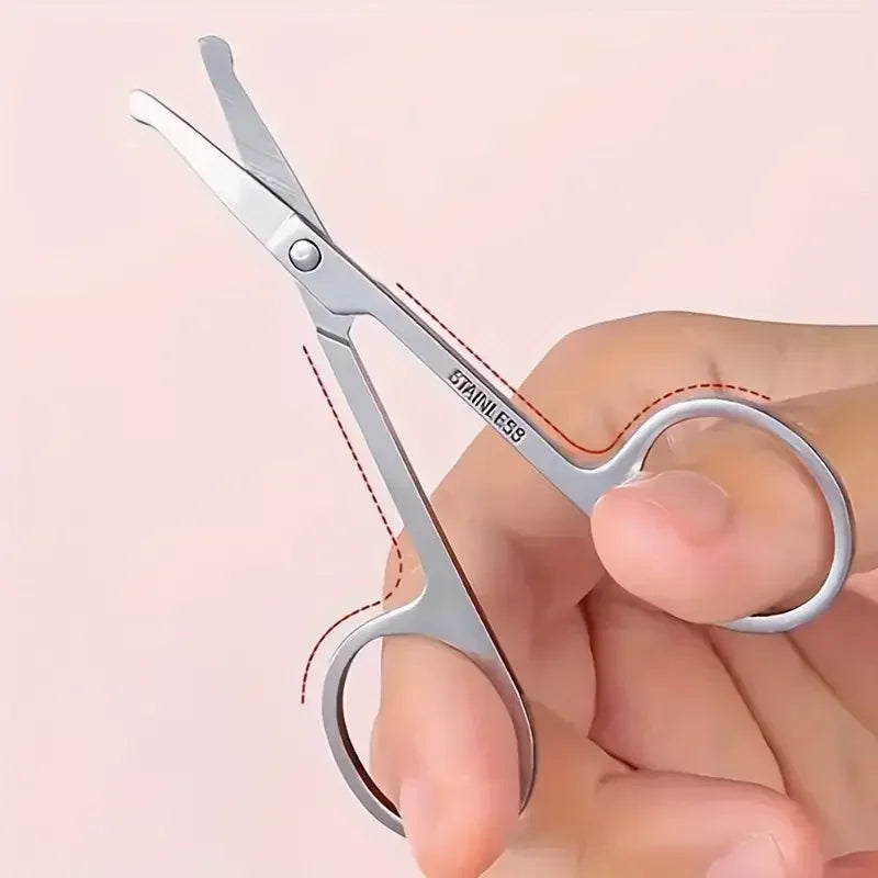 Nail Scissors Stainless Steel Curved Cuticle Sharp Dead Skin Manicure Qme 1 PCS