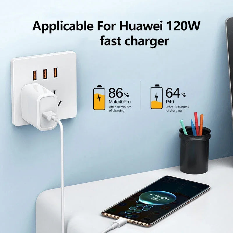 120W 10A USB Data Cable Type C Fast Charging Line Quick Charge 3.0 USB C Data Cord for Xiaomi Samsung Huawei Oneplus Cell Phone Qme