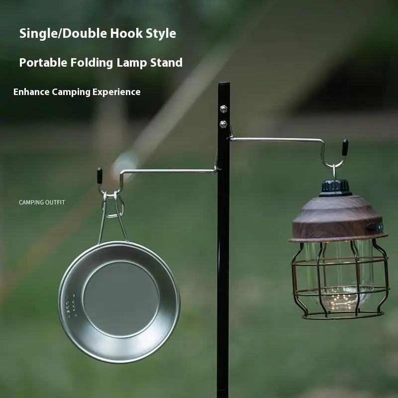 Portable Lighting Brackets Outdoor Camping Lantern Stand Tabletop Qme
