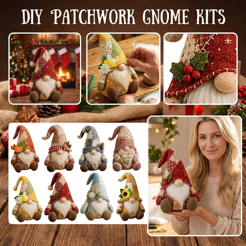 Gnome Handmade Sewing Craft Kit with Pre Cut Fabric Thread Needles DIY Handmade Fabric Craft Kit Christmas Decor Unique Gift Qme