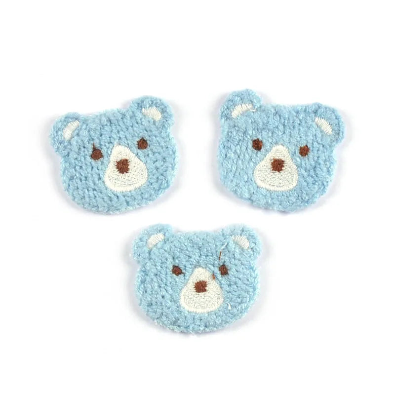 10pcs 3.7x3.4cm Mixed 9 Colors Lovely Bear Patches Embroidery For Kids Clothing Bag Decor Sewing Accessories Home Decor Supplies Qme 7