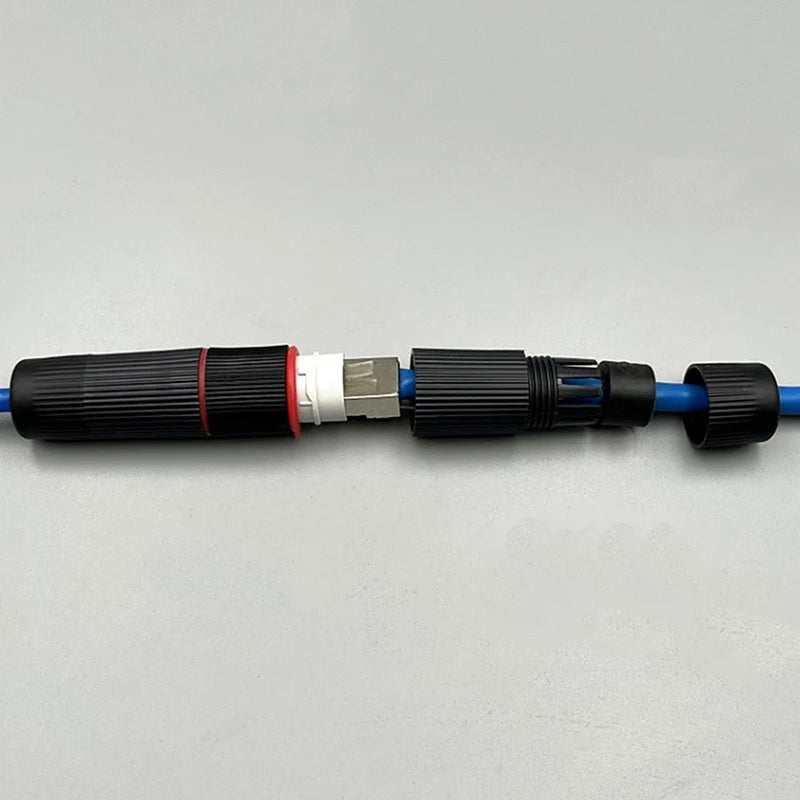 RJ45 Docking Connector Ethernet Network Straight-through Waterproof Qme