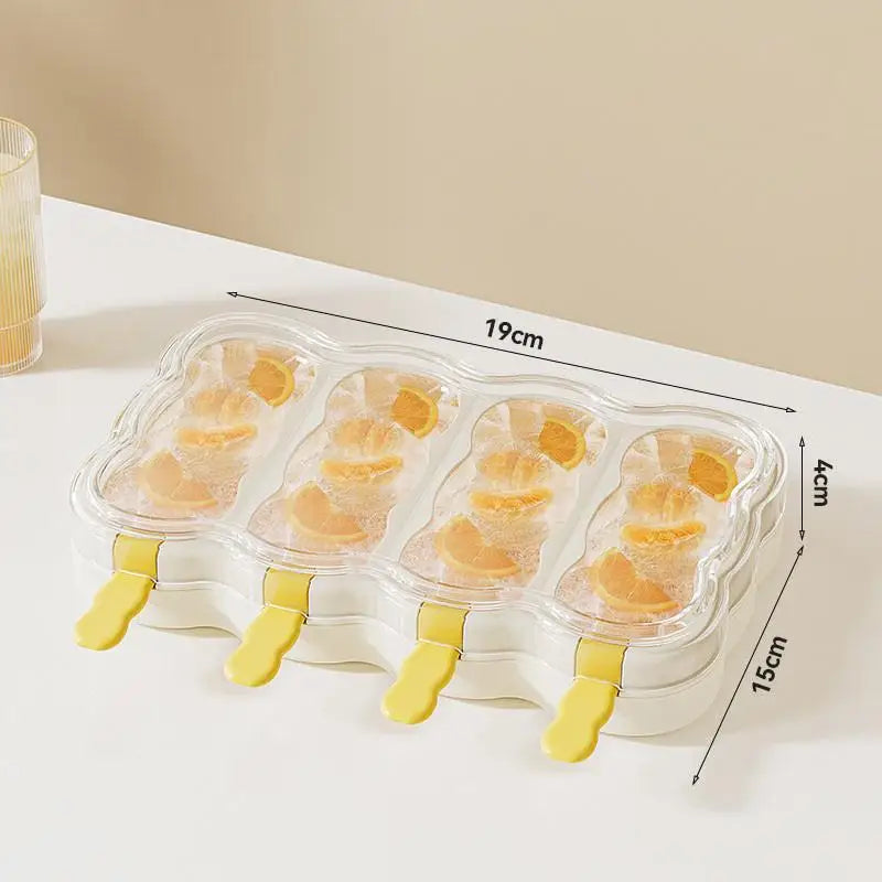Silicone Ice Cream Molds Home Use Children Making Popsicles Cubes Qme B