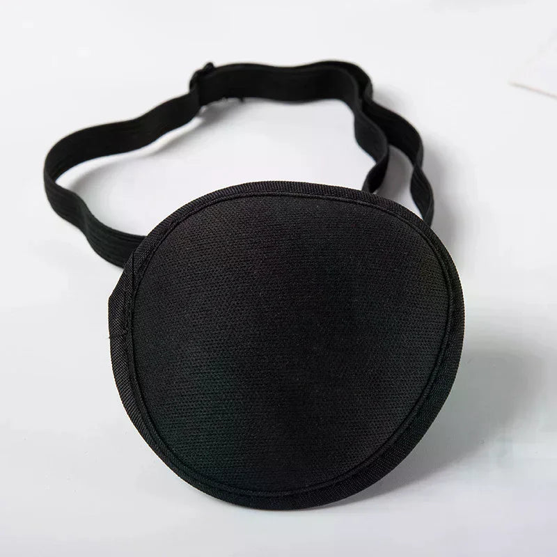 Pirate Eye Patch Unisex Black Single Eyepatch One Washable Adjustable Qme