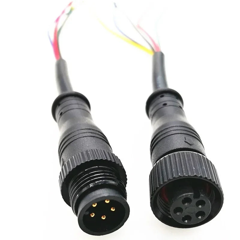 LED Connection Cable Indoor and Outdoor Display Lamp Male and Female Docking M12 Power Cord Waterproof Line Qme