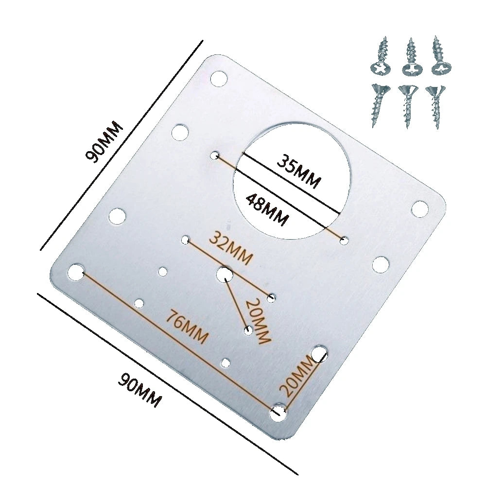 1Pcs Stainles Steel Cupboard Door Hinge Repair Plate Doors Window Installation Hinge Fixing Plate Household Hardware Accessories Qme
