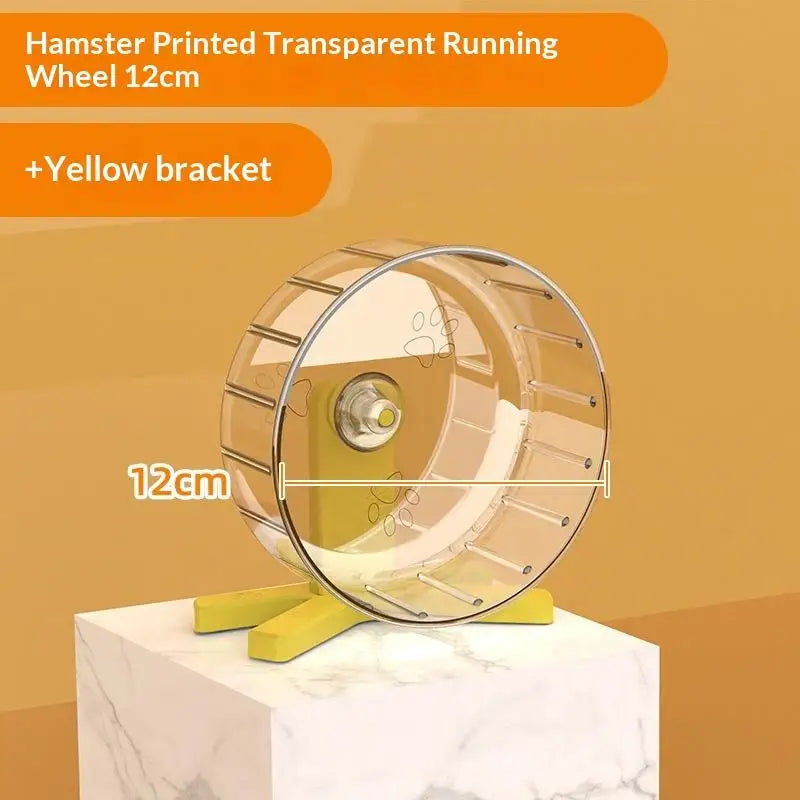 Hamster Transparent Running Wheel Quiet Exercise Toy Detachable Qme A2