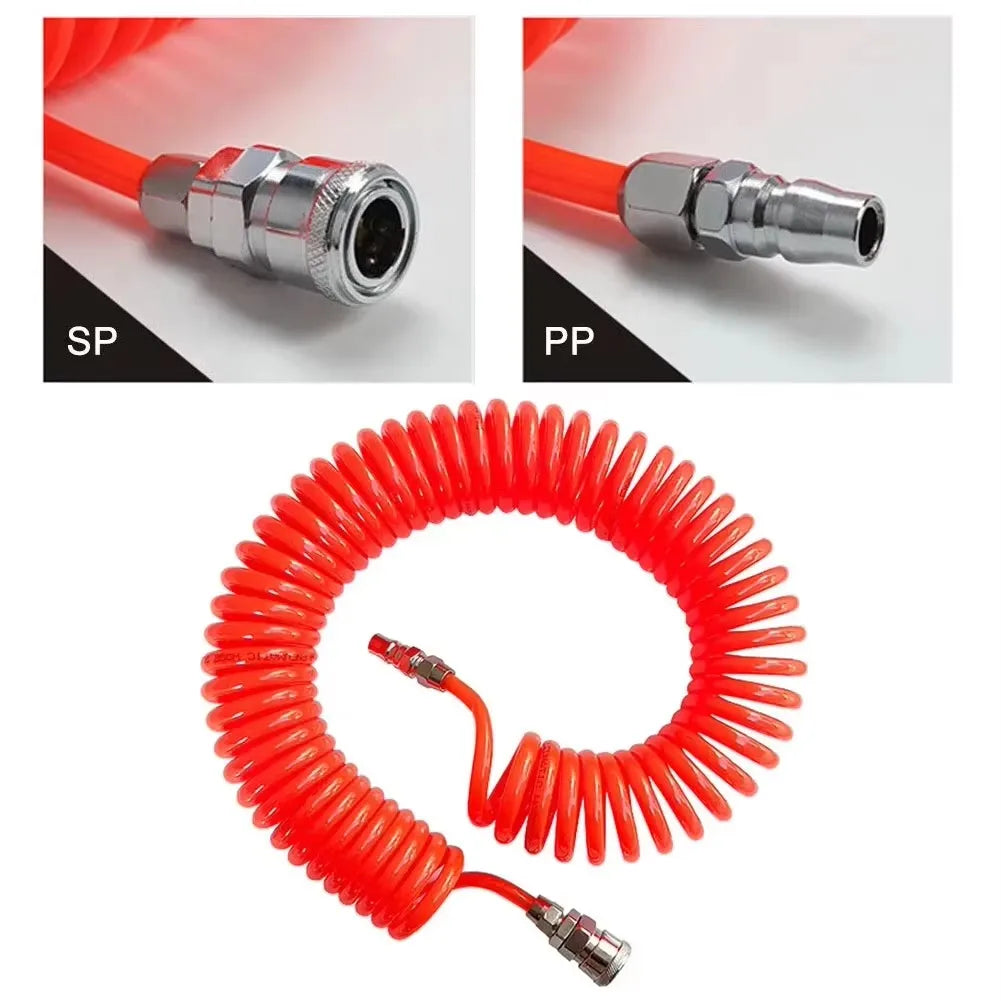 Pneumatic Tools Hose Air Pneumatic Hose Spiral Pipe Air Compressor Hose Long Pneumatic Hose Air Compressors Outer Diameter Qme