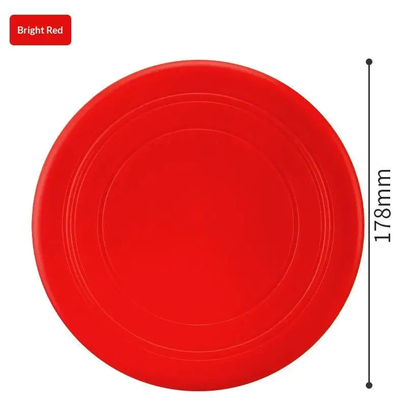 Interactive Silicone Flying Saucer Toy Dogs Cats Chew Resistant Disc Qme Red