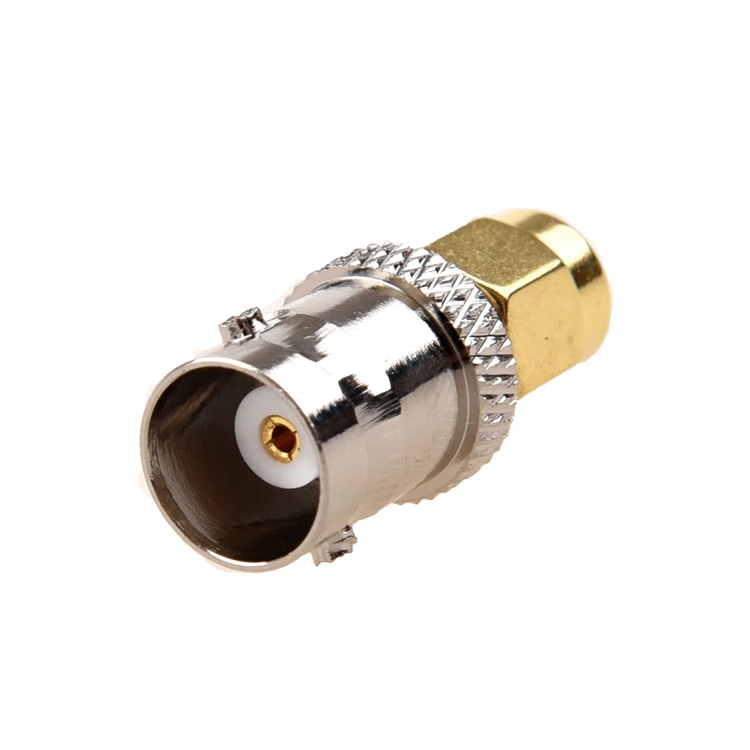 Gold Tone SMA Male to Silver Tone BNC Female Connector Adapter Qme