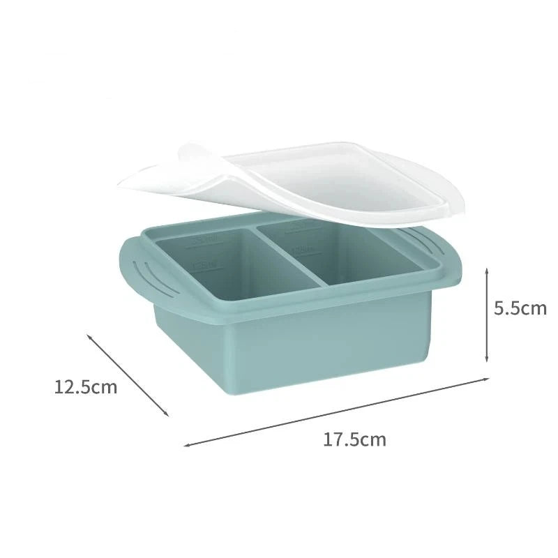 Silicone Tray Lid Single Double Compartment Freezer Mold Summer Qme A10