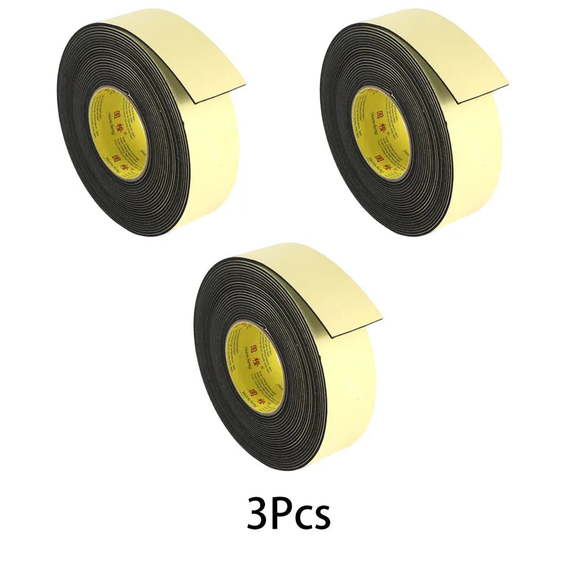 Foam Tape Thickened Sponge Single-Sided Tape Door and Window Sealant Tape Dustproof, Waterproof and Anti-Collision Soundproof Qme 3Pcs 5m 2mm|50mm