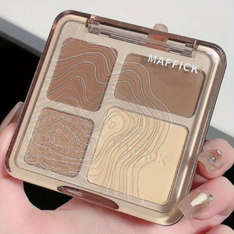 Natural Stereoscopic Face Powder Palette Matte Bronzer Contour Qme