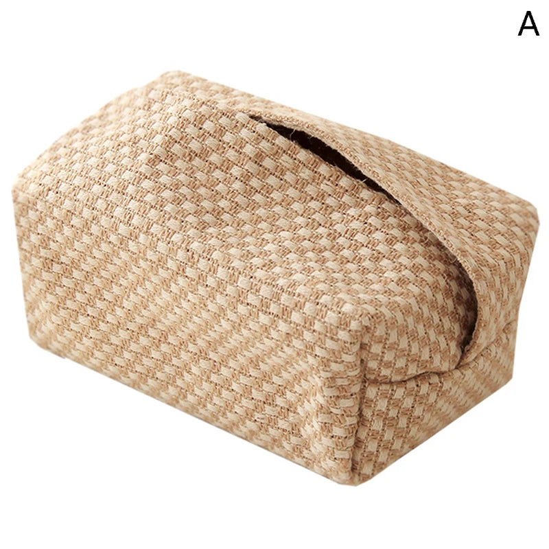 Napkin Holder Home Decor Handkerchief Box Nordic Cotton Linen Cloth Qme A
