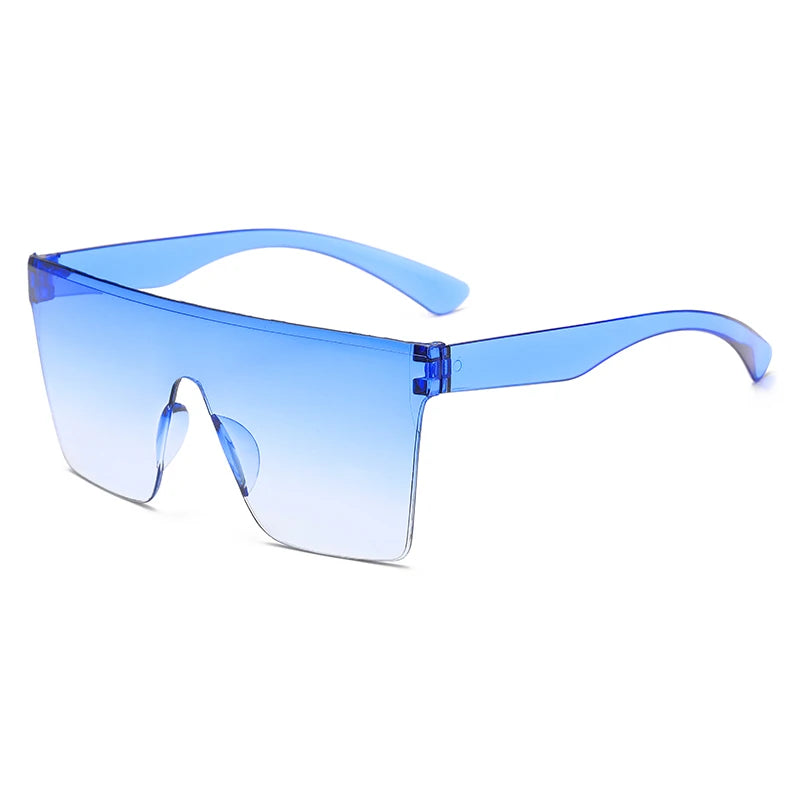 Oversized Square Frame Sunglasses Casual Fashion Women Sun Glasses Men Retro Y2K Sports Cycling Driving Goggles UV400 Shades Qme gradient blue