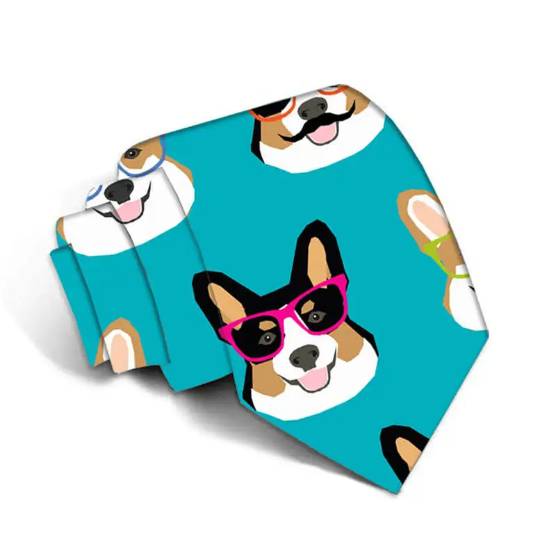 Fashion Animal Print Male Necktie Cartoon Duck Slim Polyester Tie Qme