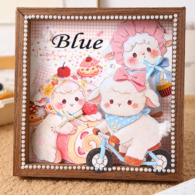 Plush-Style Cute Pet Large Sticker Pack, Decorative Stickers for Creation, Suitable for Gift Wrapping, Notebooks and Phone Cases Qme