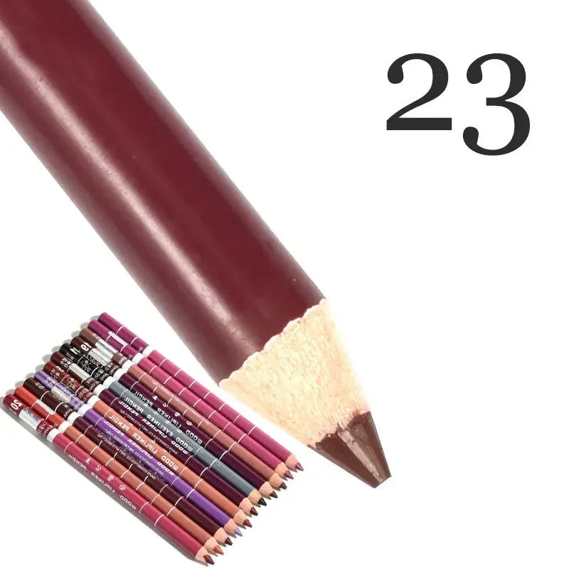 28Color Antifouling Lip Liner Professional Lipstick Pen Precise