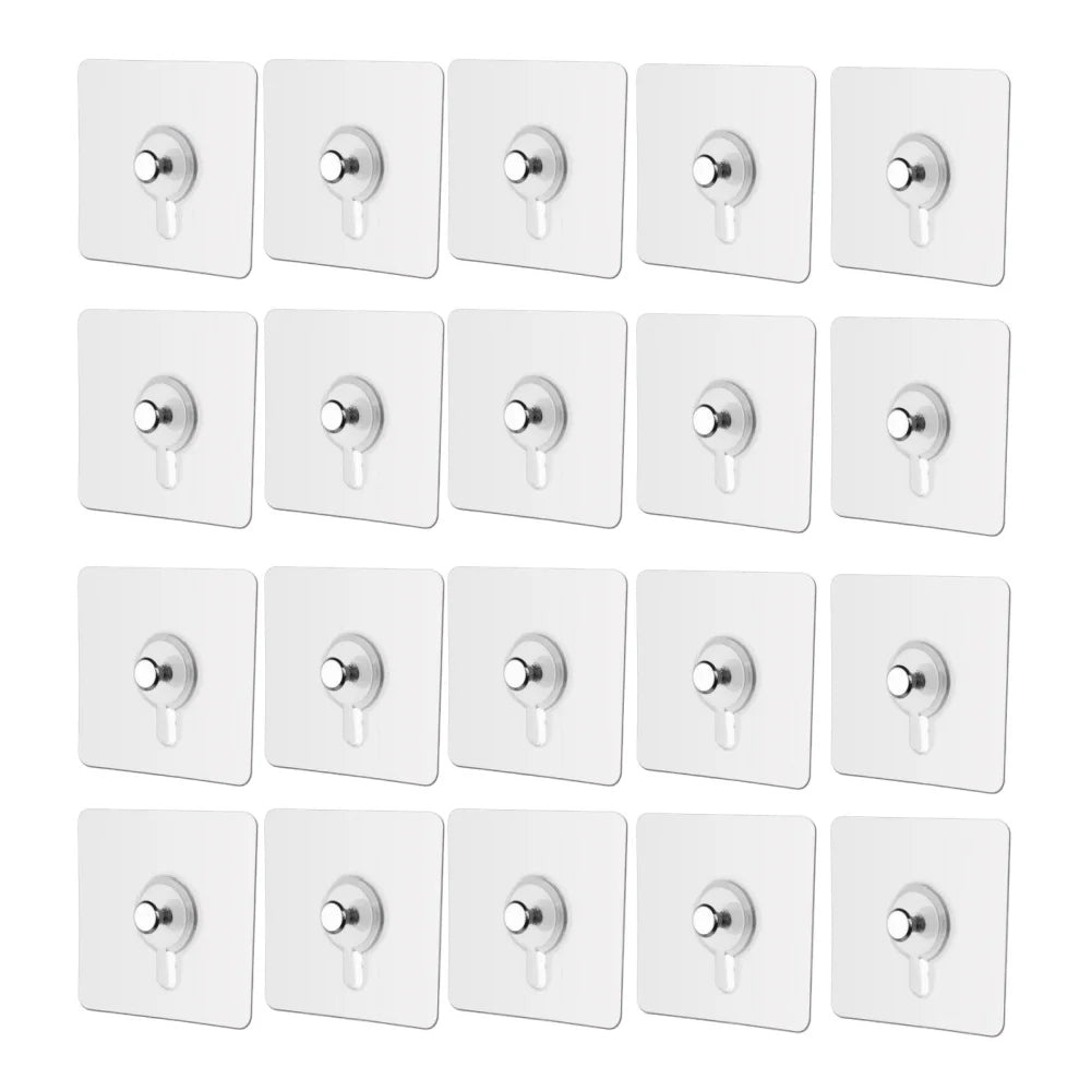 5-50PCS Adhesive Hook No Punching Photo Frame Painting Wall Nail Waterproof Kitchen Bathroom Screw Hook Bathroom Wall Organizer Qme 20Pcs