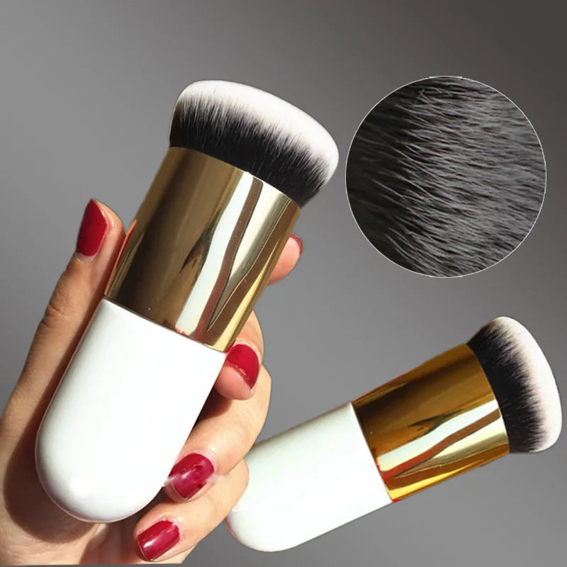 Chubby Pier Foundation Brush Flat Cream Makeup Brushes Professional Qme