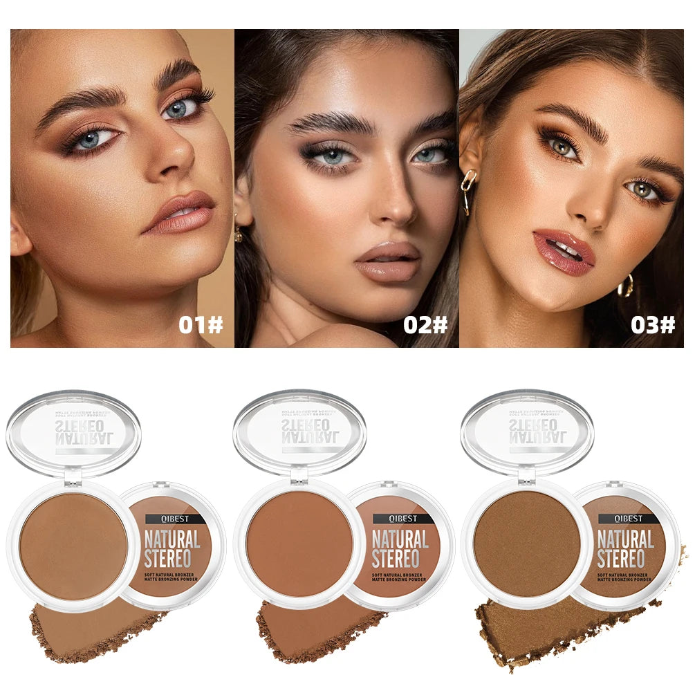 QIBEST Cream Contour Palette Dark Bronzing Powder Charlotte Makeup For Face Highlighter Bronzer Long-Lasting Concealer Cosmetics Qme