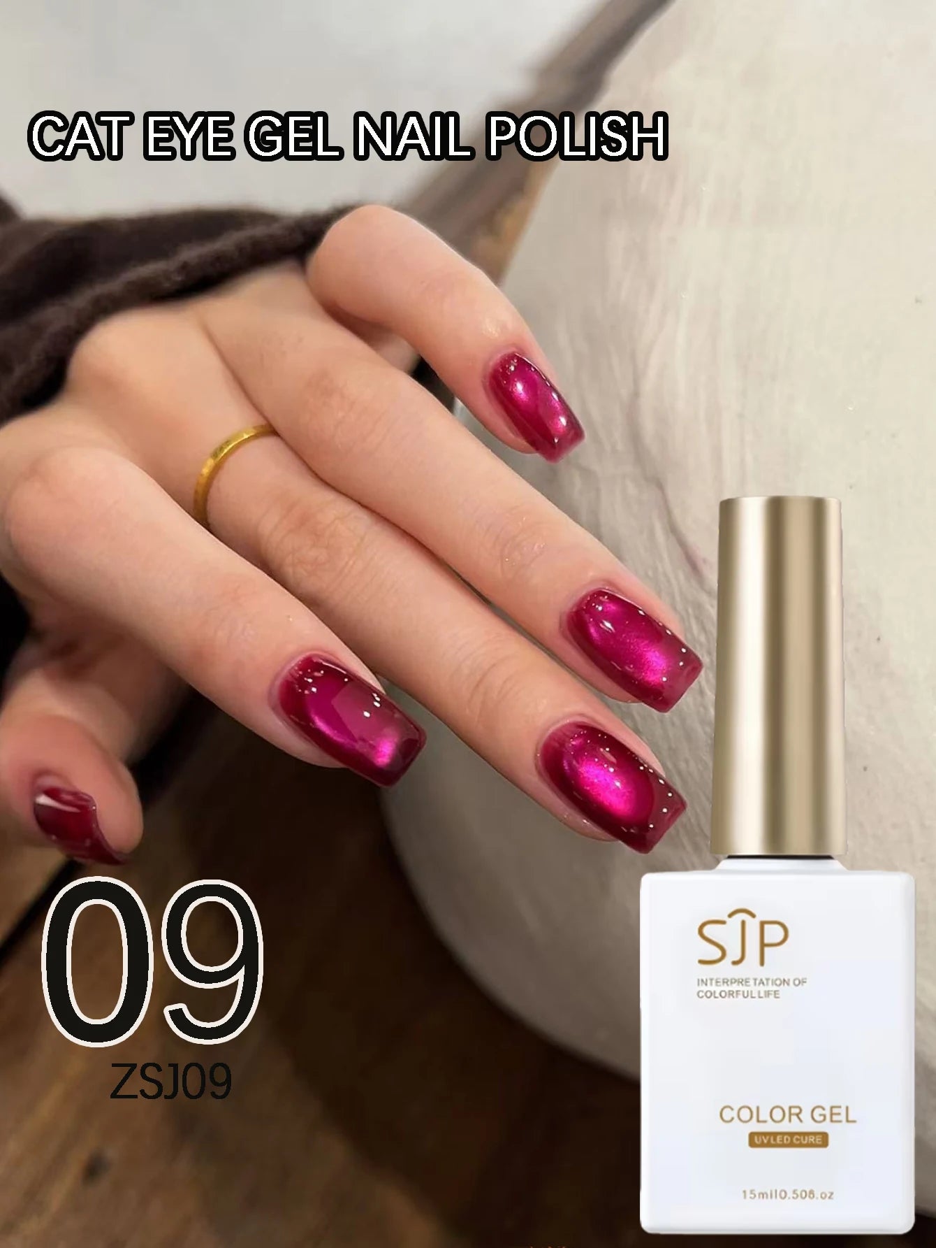 Magic Cat Eye Series Green Blue Purple Gel Nail Polish DIY Art Charm Qme 09