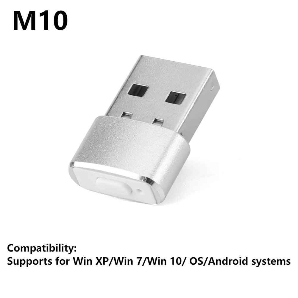 Mini Automatic Mouse Jiggler Mover ON/Off Button USB Automatic Move Cursor Undetectable Plug and Play Keeps Awake for Computer Qme M10