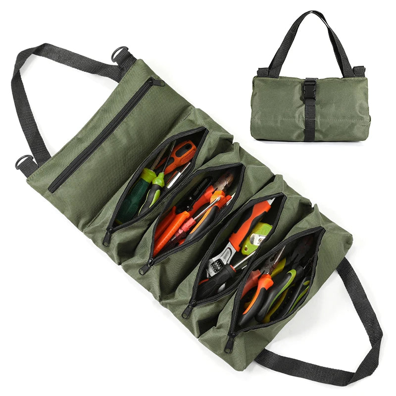 Pouch Roll UP Portable Small Tools Organizer Bag Multi-purpose Tool Qme