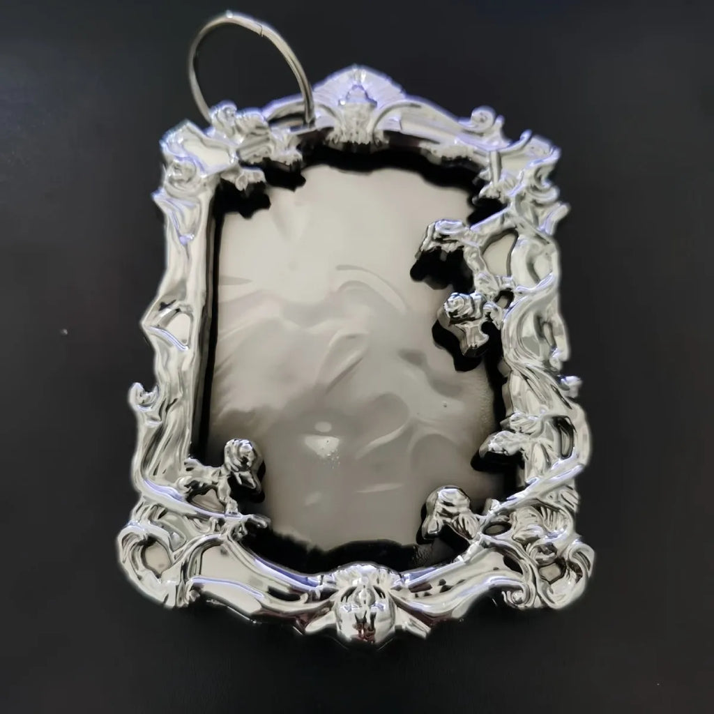 Lightweight Electroplated Frame Irregular Photocard Holder Keychain Qme Style 3